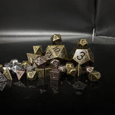 Pocket Watch Zinc Alloy Dice Set –  Mini RPG Dice with Vintage Dragon Case